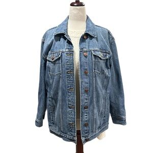 Madewell Oversized Trucker Jean Jacket, Size Small